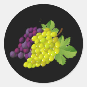 Grape Round Stickers