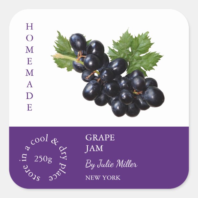 Grape Small Business Label (Front)