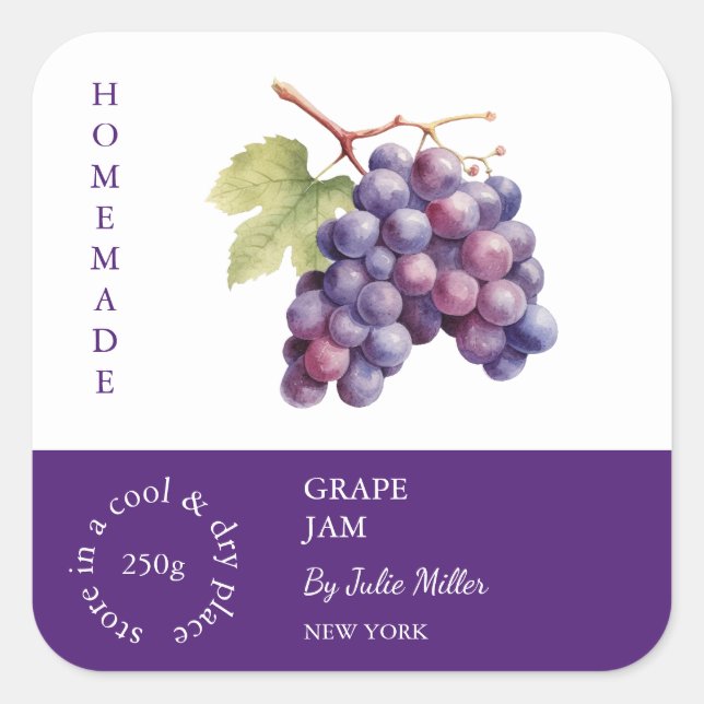 Grape Small Business Label (Front)