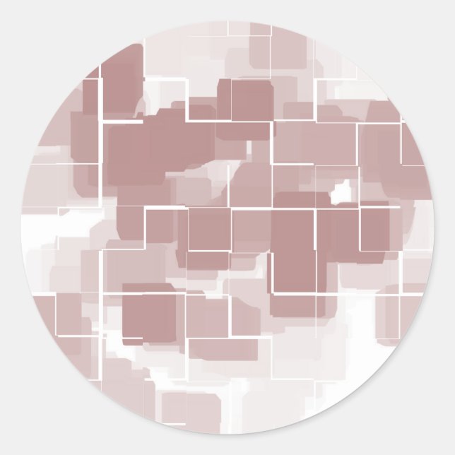 "Grape Soda" Geometric Art Classic Round Sticker (Front)