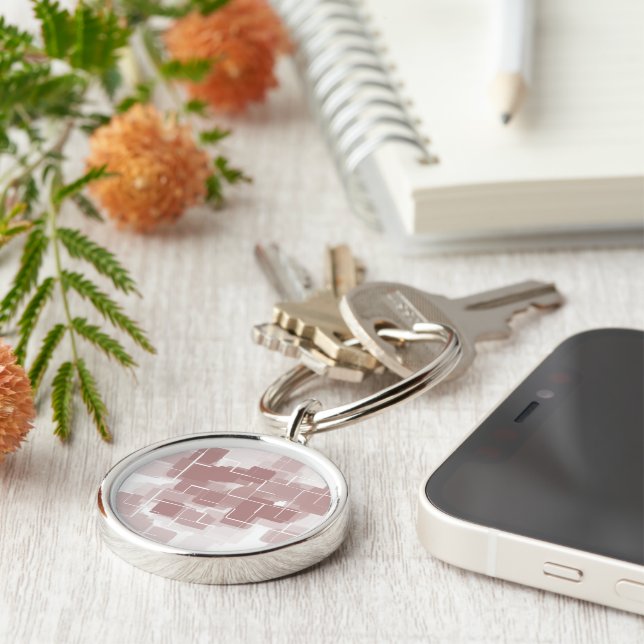 "Grape Soda" Geometric Art Key Ring (Side)