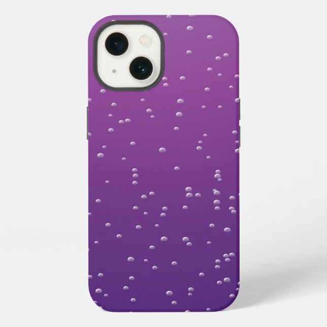 Grape Soda with Tiny Bubbles Background Art iPhone Case (Back)