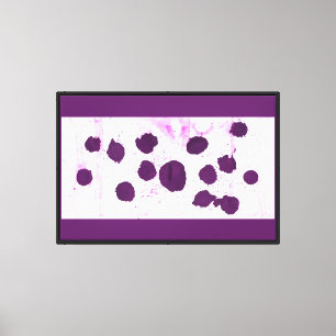 Grape Splatter in Water Stretched Canvas Print
