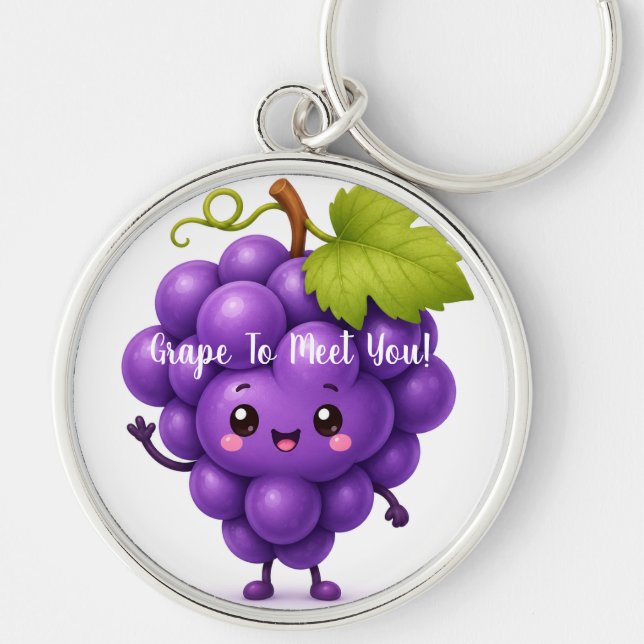 Grape To Meet You Key Ring (Front)