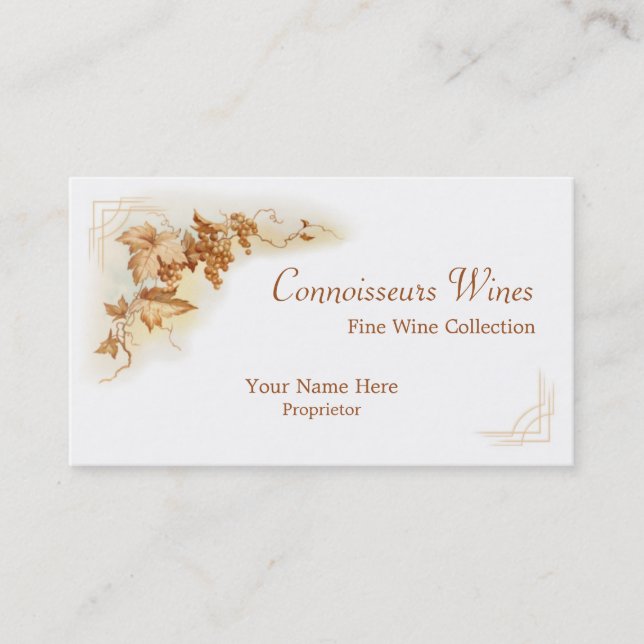 Grape vine business card (Front)