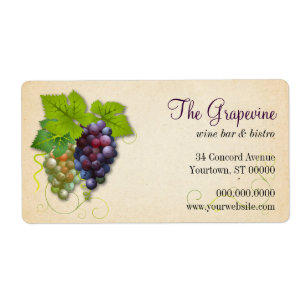 Grape Vine Business Label