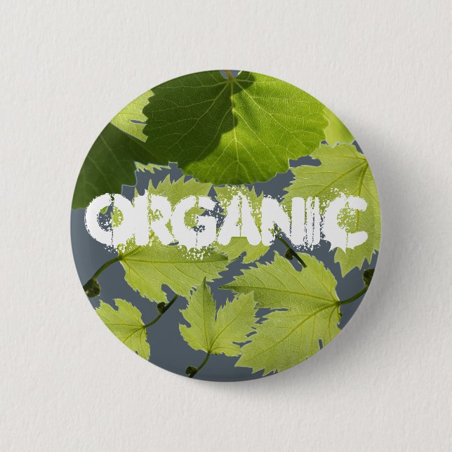 Grape Vine Green Leaves 6 Cm Round Badge (Front)