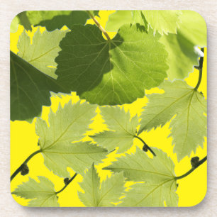 Grape Vine Green Leaves Coaster