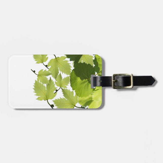 Grape Vine Green Leaves Luggage Tag (Front Horizontal)
