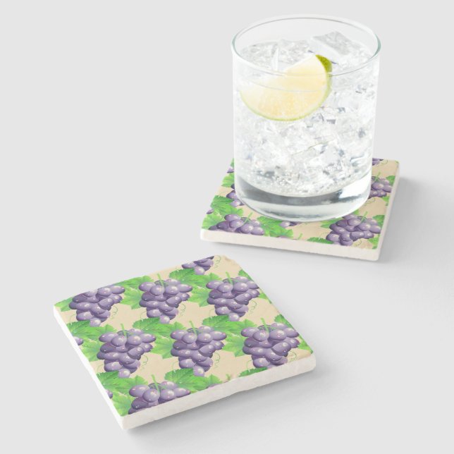 Grape Vine Stone Coaster (Side)