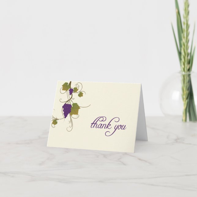 Grape Vine Thank You Note (Front)