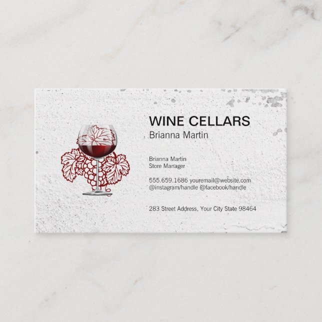 Grape Vine Wines | Winery | Tasting Vineyard Appointment Card (Front)