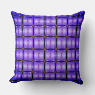 Grape Violet Color Square of Surprises Design      Cushion