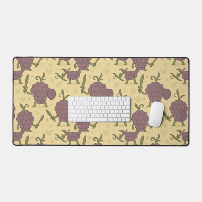 Grape Warriors Brave Fruit  Desk Mat (Keyboard & Mouse)