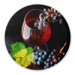 Grape Wine Ceramic Knob