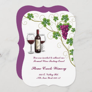 Grape Wine Tasting Event Party Invitation