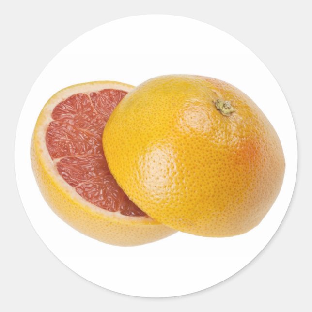 Grapefruit Classic Round Sticker (Front)