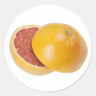 Grapefruit Classic Round Sticker