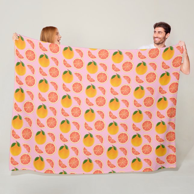 Grapefruit Fleece Blanket (In Situ)