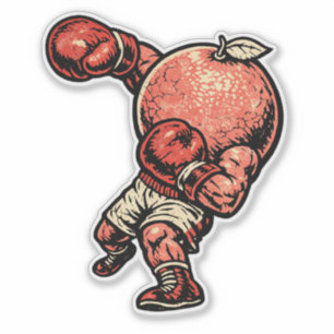 Grapefruit Knockout Puncher — Vintage Retro Boxer