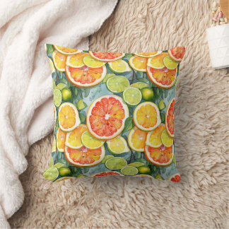 Grapefruit, Lemons, Limes and Oranges Citrus Cushion