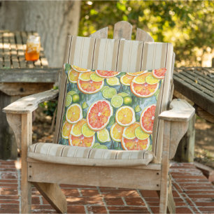 Grapefruit, Lemons, Limes and Oranges Citrus Cushion