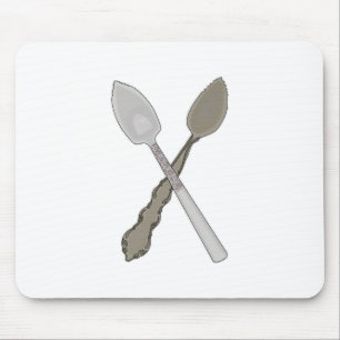 Grapefruit, Orange, Citrus, Fruit Spoons Mouse Pad