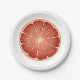 Grapefruit Paper Plate
