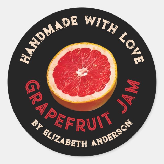 Grapefruit Product Classic Round Sticker (Front)