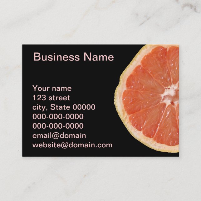 Grapefruit Slice Business Card (Front)