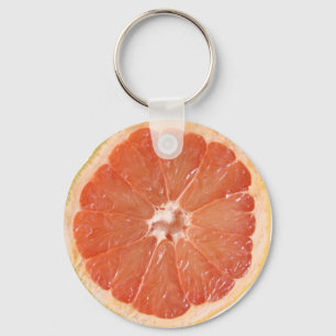Grapefruit Slice Key Ring
