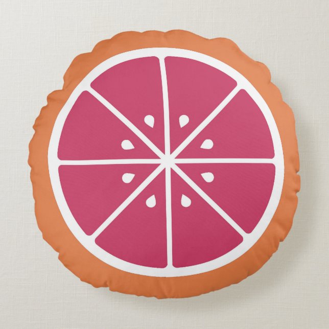 Grapefruit Slice Round Cushion (Front)