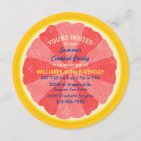 Grapefruit Slice Summer Party Cookout or Birthday