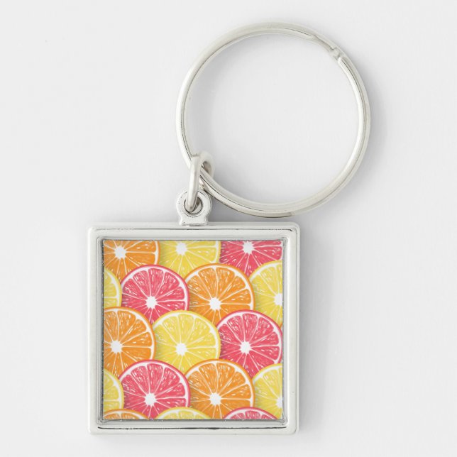 Grapefruit slices key ring (Front)