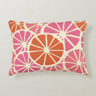Grapefruit slices seamless pattern,fresh citrus ba decorative cushion