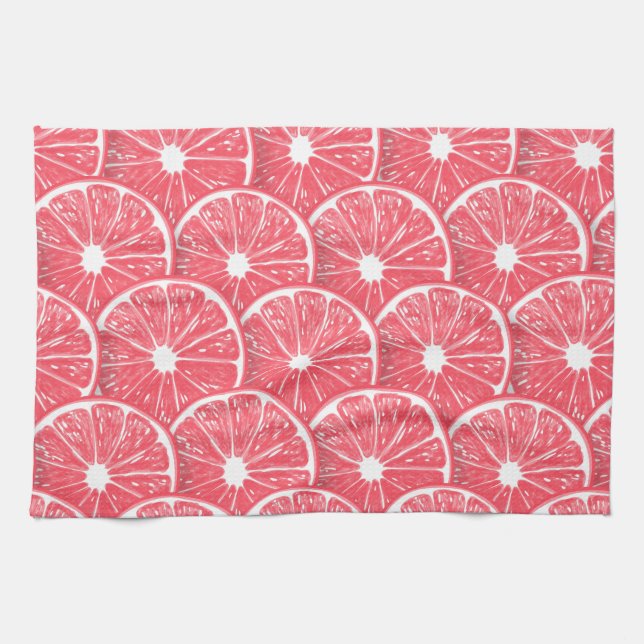Grapefruit slices tea towel (Horizontal)