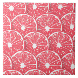Grapefruit slices tile