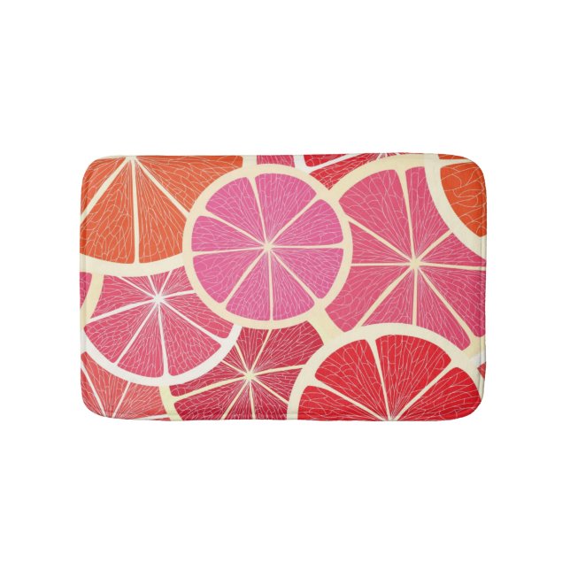 Grapefruit vintage background bath mat (Front)