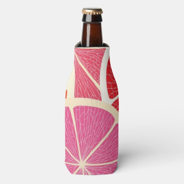 Grapefruit vintage background bottle cooler (Bottle Front)