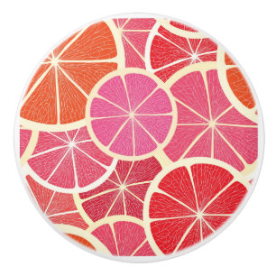Grapefruit vintage background ceramic knob