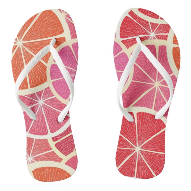 Grapefruit vintage background jandals (Footbed)