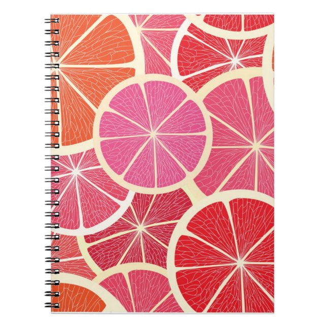 Grapefruit vintage background notebook (Front)
