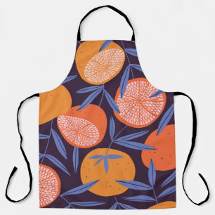 Grapefruit Vintage, Tropical Fruit Pattern. Apron