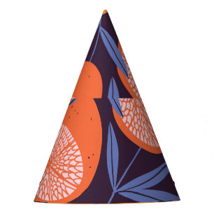 Grapefruit Vintage, Tropical Fruit Pattern. Party Hat