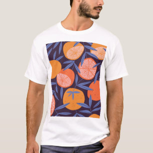 Grapefruit Vintage, Tropical Fruit Pattern. T-Shirt
