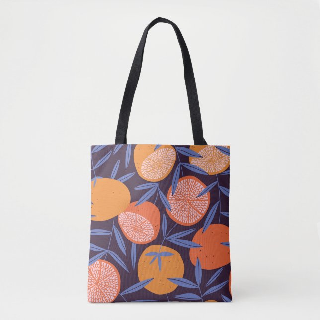 Grapefruit Vintage, Tropical Fruit Pattern. Tote Bag (Front)