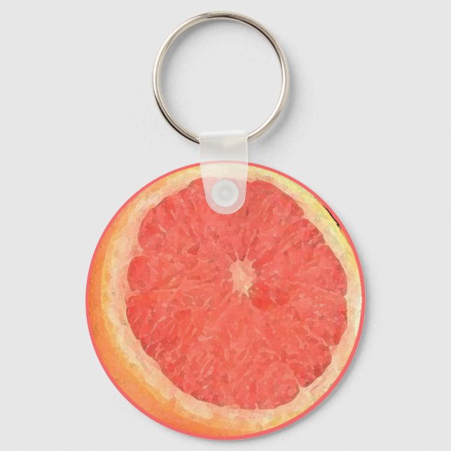 Grapefruit Watercolor - Key Chain (Front)