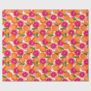 Grapefruit Watercolor Wrapping Paper