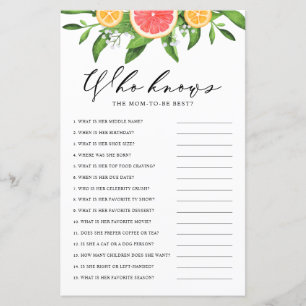 Grapefruit Who Knows Mum the Best Shower Game