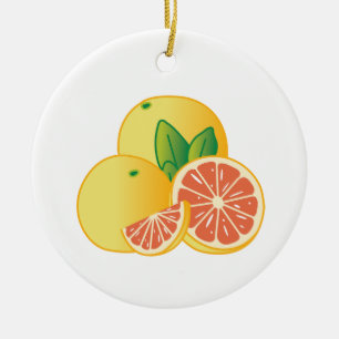 Grapefruits Ceramic Tree Decoration